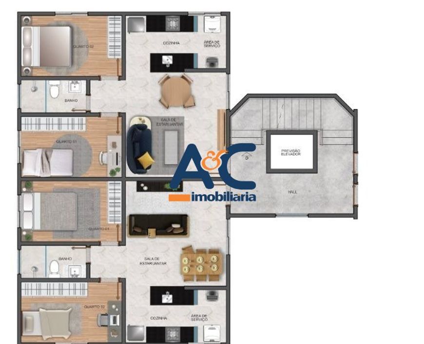Apartamento com 2 quartos no Santa Luzia