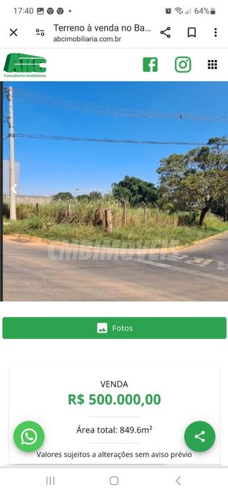 terreno - Parque Residencial das Laranjeiras - Cosmópolis