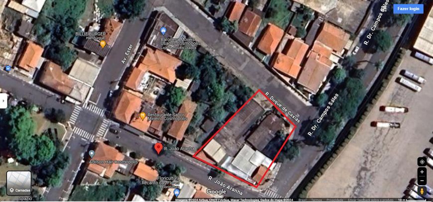 Área no centro de Cosmópolis-SP, com 1.329,54m².