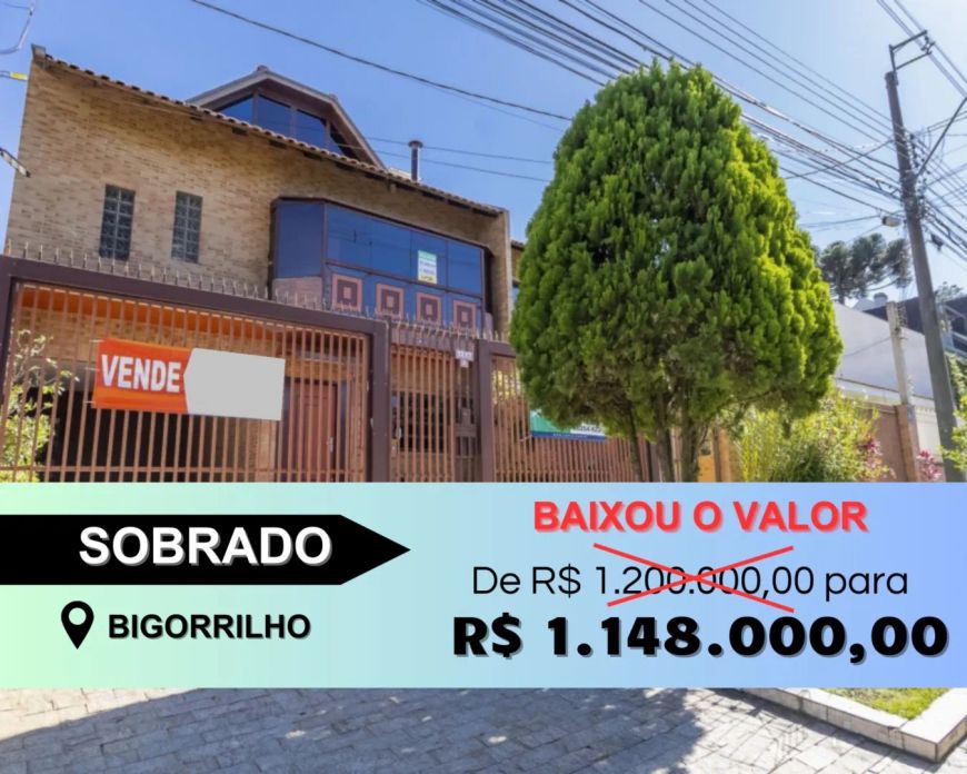 Sobrado com 3 quartos à venda por R$ 1148000.00, 245.00 m2 - BIGORRILHO - CURITIBA/PR