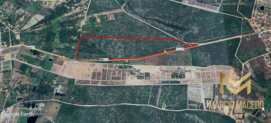 Terreno à venda, 379896 m² por R$ 6.078.336 - Jacarecoara - Cascavel/CE