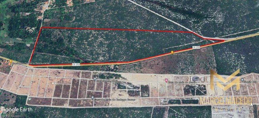 Terreno à venda, 379896 m² por R$ 6.078.336 - Jacarecoara - Cascavel/CE