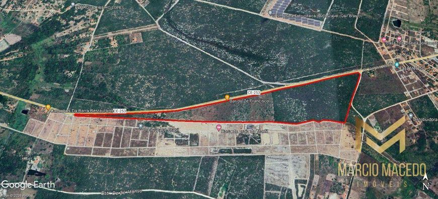 Terreno à venda, 333415 m² por R$ 5.334.640 - Jacarecoara - Cascavel/CE