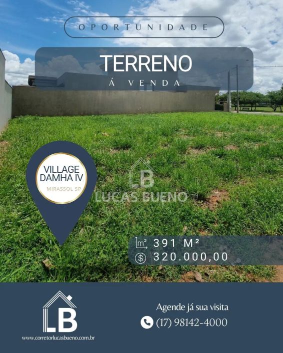 OPORTUNIDADE - Terreno no Condomínio Village Damha Mirassol IV