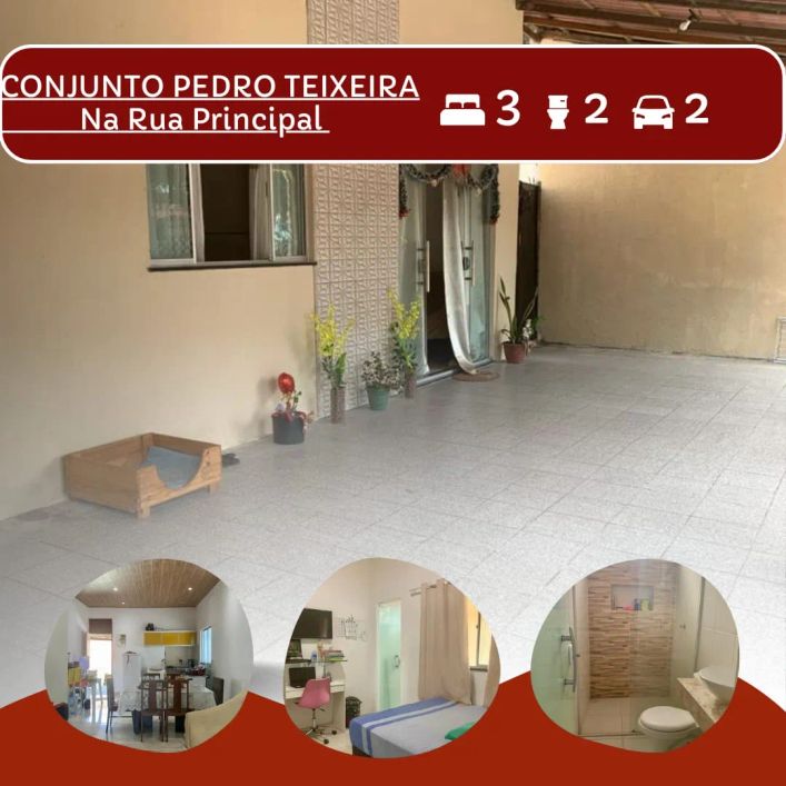 VENDO CASA 3Q no Conj. Pedro Teixeira, Coqueiro, Belém - PA