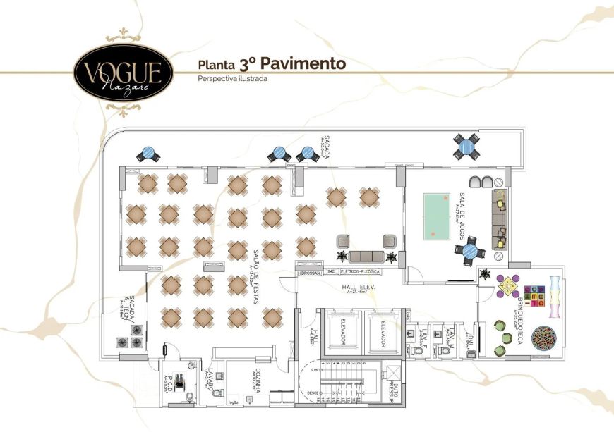 Vogue Nazaré - Studios e Apartamentos de 1 e 2 quartos (1 suites) em Nazaré - Belém Alto Padrão 02