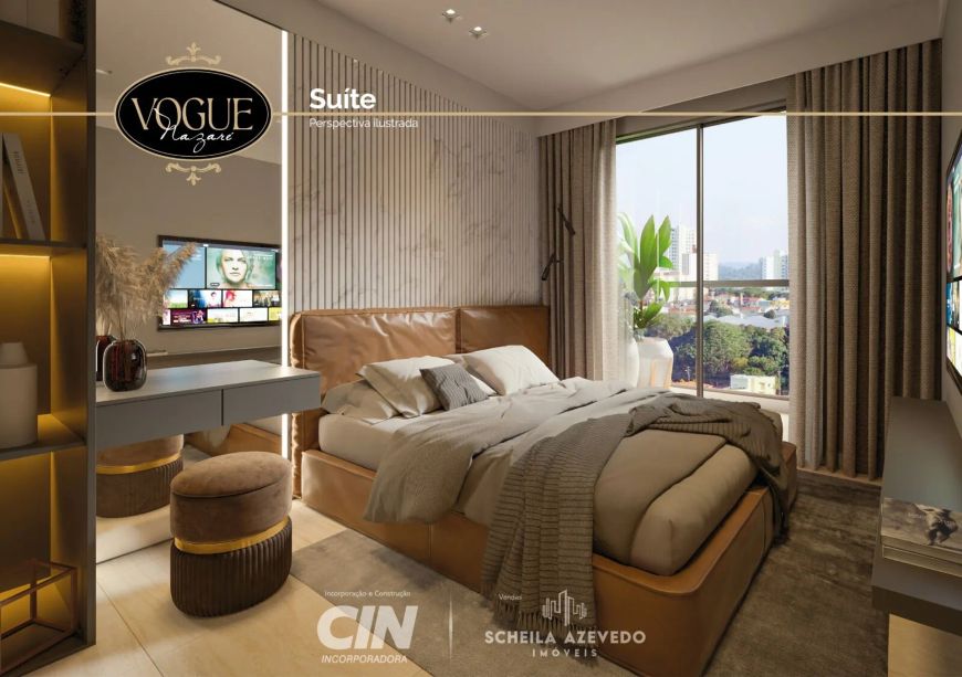 Vogue Nazaré - Studios e Apartamentos de 1 e 2 quartos (1 suites) em Nazaré - Belém Alto Padrão 01