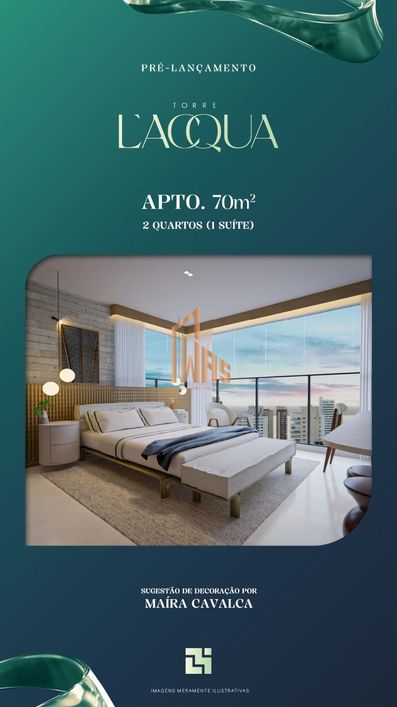 Torre L'acqua 70m² 2/4 sendo 1 suíte - Umarizal!!