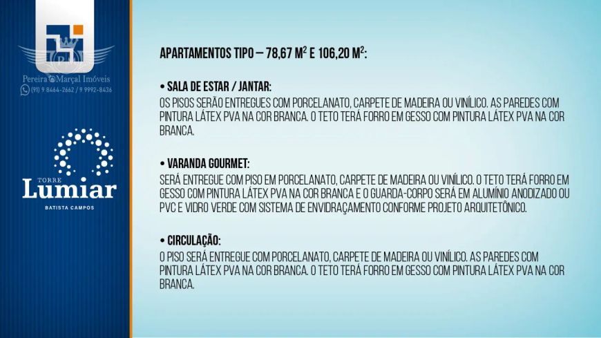 DANIEL PEREIRA IMOB VENDE: Apartamento no TORRE LUMIAR LANÇAMENTO, 2 suítes, 2 vg. VALOR R$ 943.500