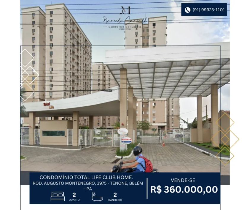 Disponível para venda, Apartamento, com dois quartos sendo uma suíte na augusto Montenegro.