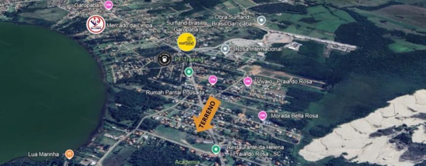 Terreno 682m²,próximo a praia do ouvidor, lagoa de Ibiraquera e Surfland