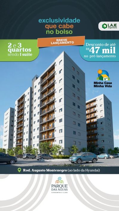 Feirão condomínio parque das aguas, com suíte, elevador e sacada