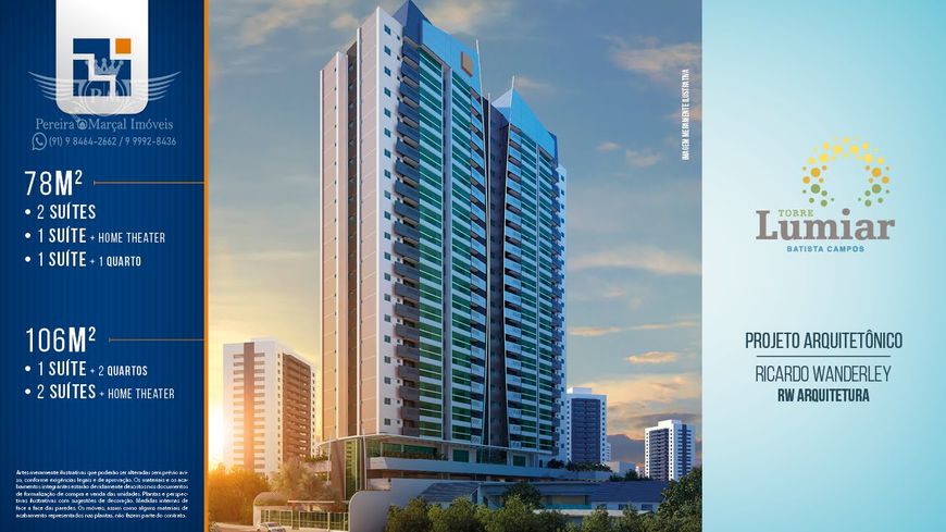 TORRE LUMIAR - VENDA R$ 801.600 MIL, 78 M², 2/4 SENDO 1 SUITE