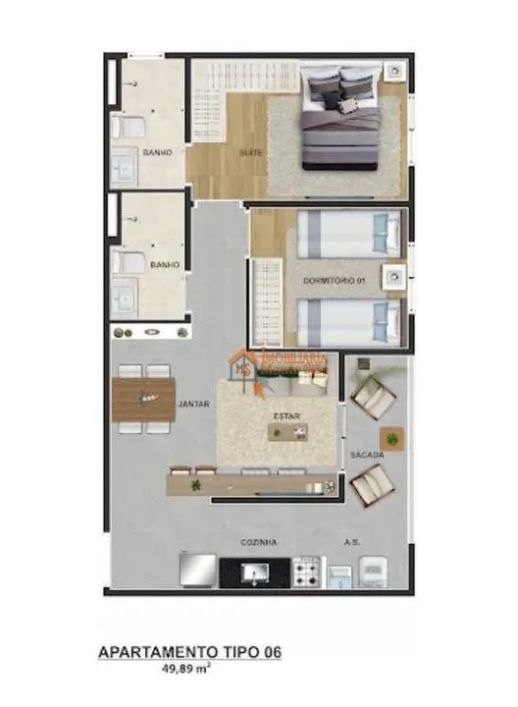 Apartamento com 2 dormitórios à venda, 49 m² por R$ 480.000,00 - Vila Augusta - Guarulhos/SP