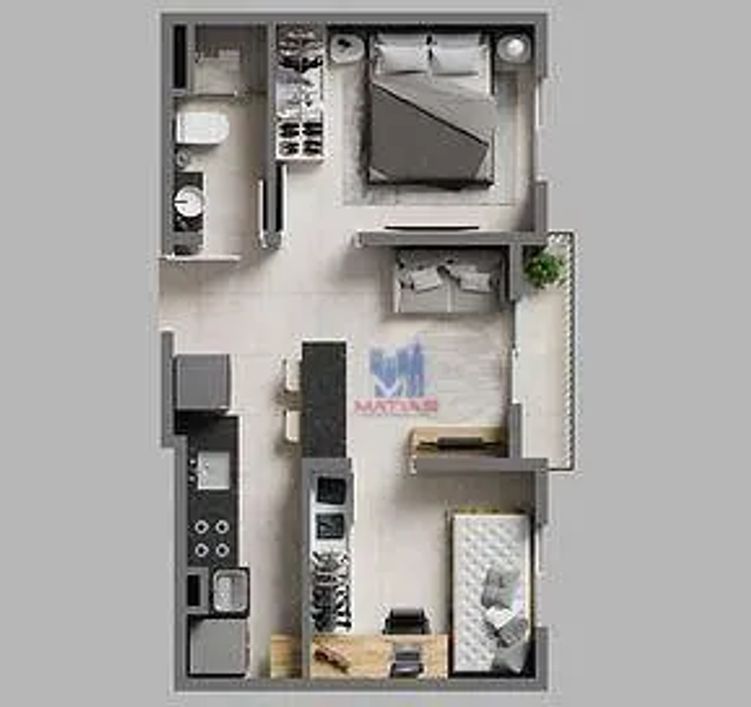 Apartamento com 2 dormitórios à venda, 44 m² por R$ 340.000 - Vila Carrão - São Paulo/SP